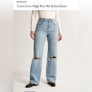 Curve love 90s relaxed fit high rise jeans